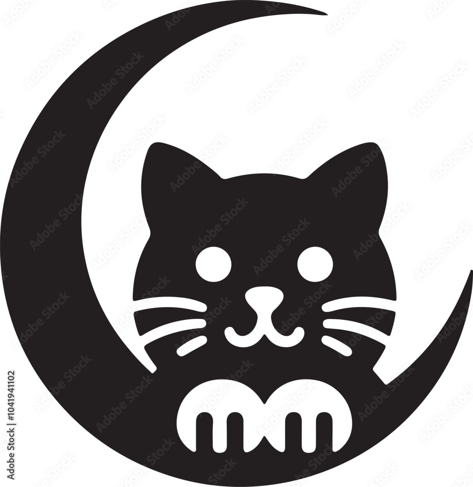 cat icon silhouette vector design with white background cat icon silhouette vector design with white background