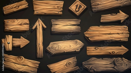 Wooden Signboard Collection for Creative Projects
