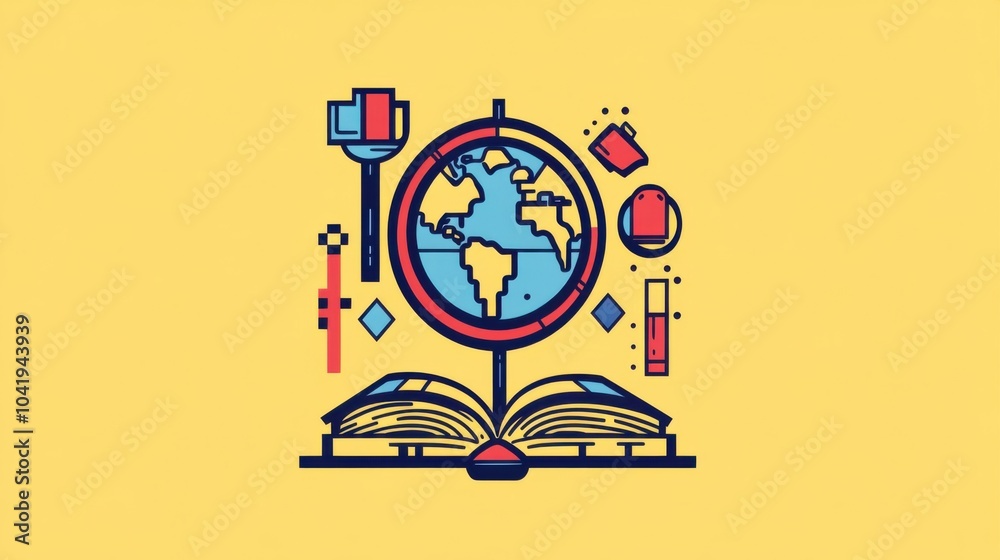 Fototapeta premium Education and Learning Concept Illustration