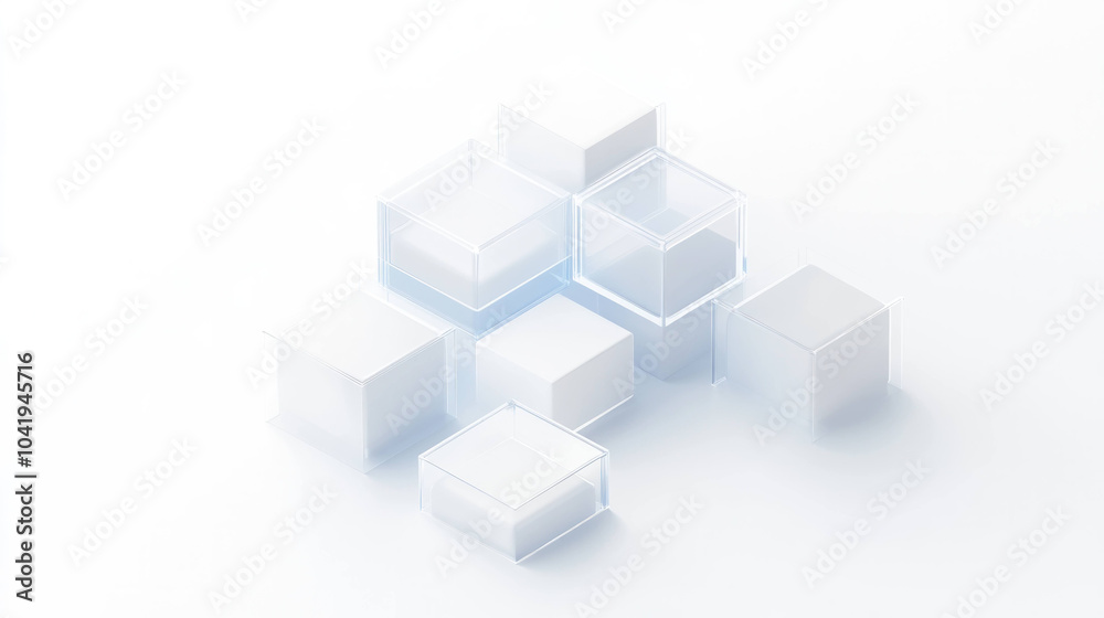 Minimalistic interconnected blocks create modern and clean aesthetic, perfect for design projects. transparent cubes symbolize clarity and innovation in various applications Minimalistic interconnected blocks create modern and clean aesthetic, perfect for design projects. transparent cubes symbolize clarity and innovation in various applications