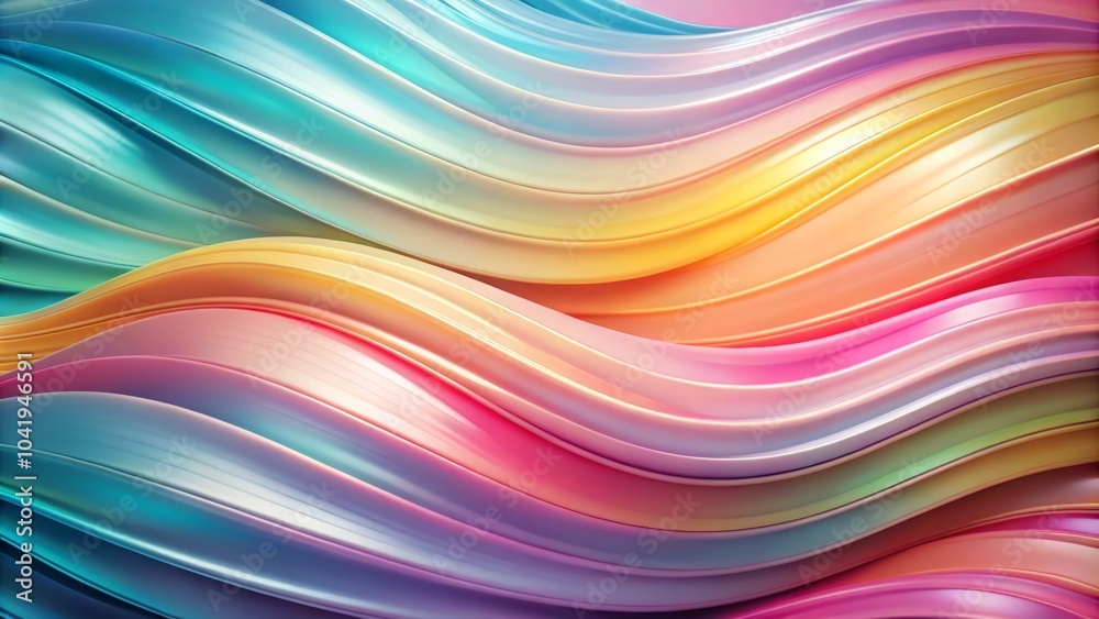 Obraz premium Pastel Waves Background with Smooth Lines and Soft Colors