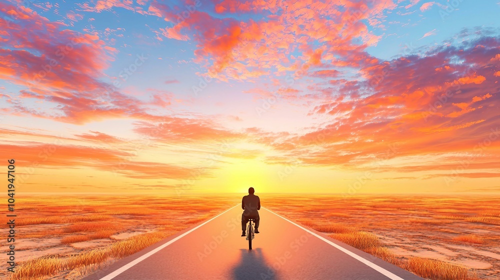 Breathtaking Sunset Ride on an Open Road: A Journey Through Nature's Tranquil Beauty Breathtaking Sunset Ride on an Open Road: A Journey Through Nature's Tranquil Beauty