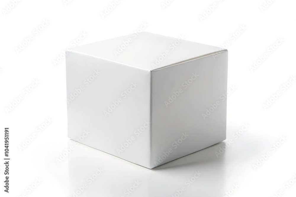 Forced perspective white cube isolated on white background Forced perspective white cube isolated on white background
