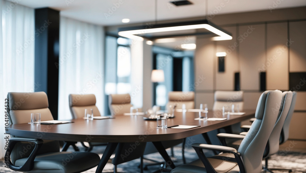 A blurred image of a stylish conference room with a large table, comfortable chairs, and contemporary decor, suggesting a professional environment. A blurred image of a stylish conference room with a large table, comfortable chairs, and contemporary decor, suggesting a professional environment.