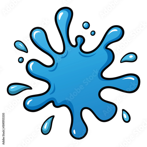 Water splash vector Illustration Isolated white background.