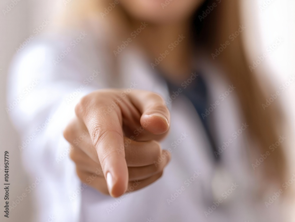 Obraz premium A Focused Gesture The Importance of Communication in Healthcare Settings