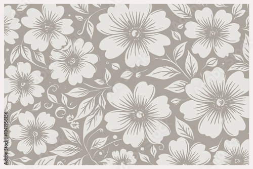 Wallpaper Mural Botanical background. Abstract plant shapes. Minimalist illustration for printing on wall decorations. Torontodigital.ca