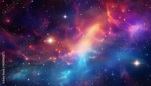 wonderful space background with stardust and shining stars in a realistic colorful cosmos photo