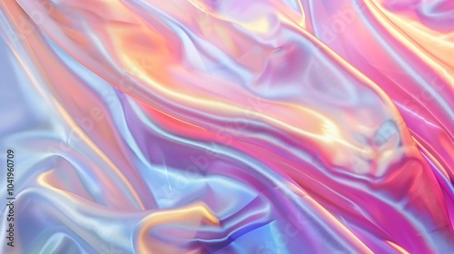 Abstract iridescent gradient background with smooth lines