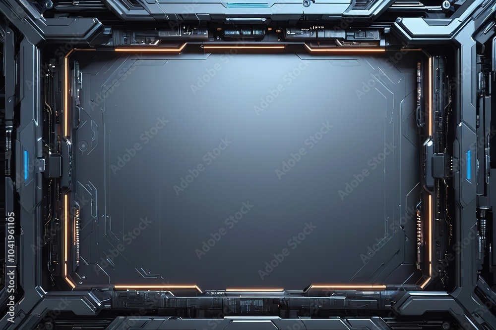 Obraz premium techno frame border