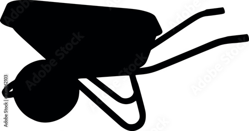 Garden wheelbarrow icon