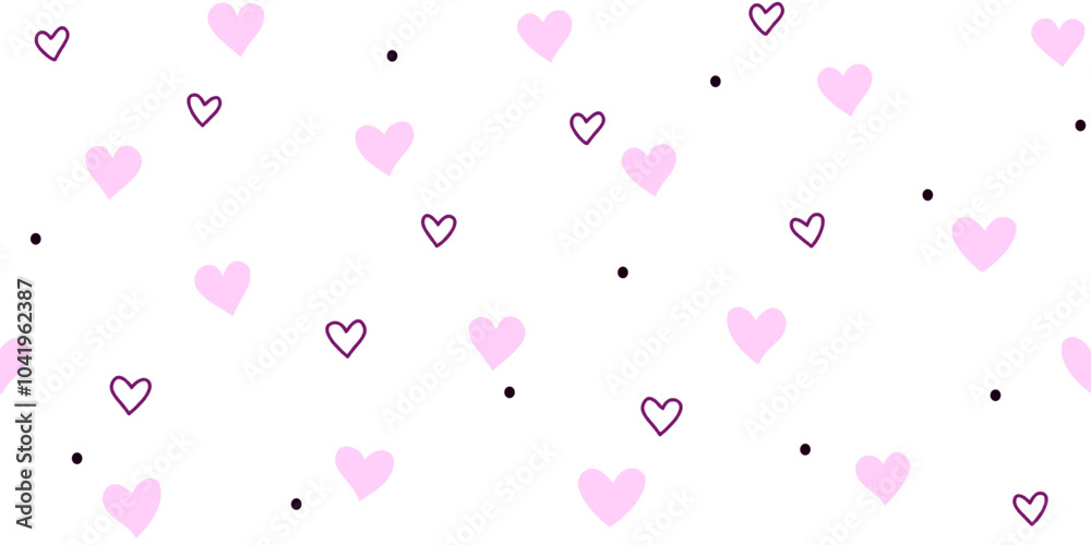 Cute hand drawn hearts with dots. Design elements for Valentine's day isolated on white background. Cute hand drawn hearts with dots. Design elements for Valentine's day isolated on white background.