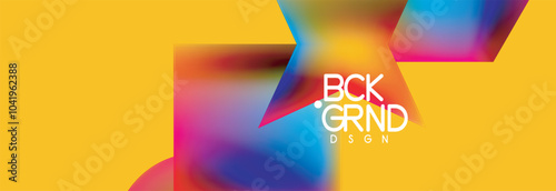 Fluid color geometric shapes abstract background. Vector Illustration For Wallpaper, Banner, Background, Card, Book Illustration, landing page