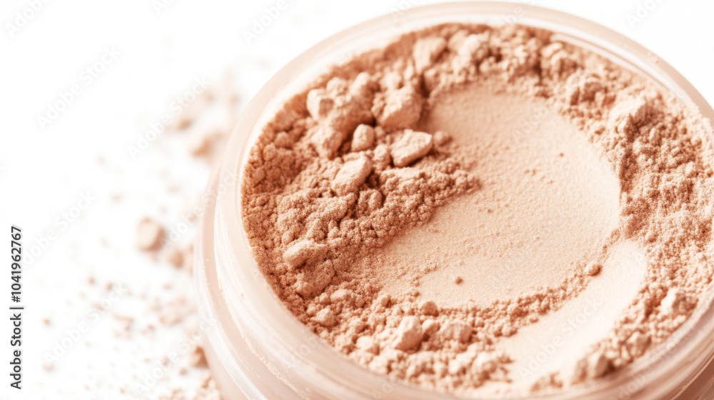 Close-up of Makeup Powder in Compact Close-up of Makeup Powder in Compact