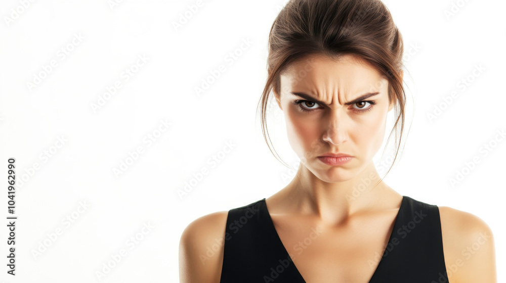 Woman with Angry Expression - Close Up Portrait Woman with Angry Expression - Close Up Portrait