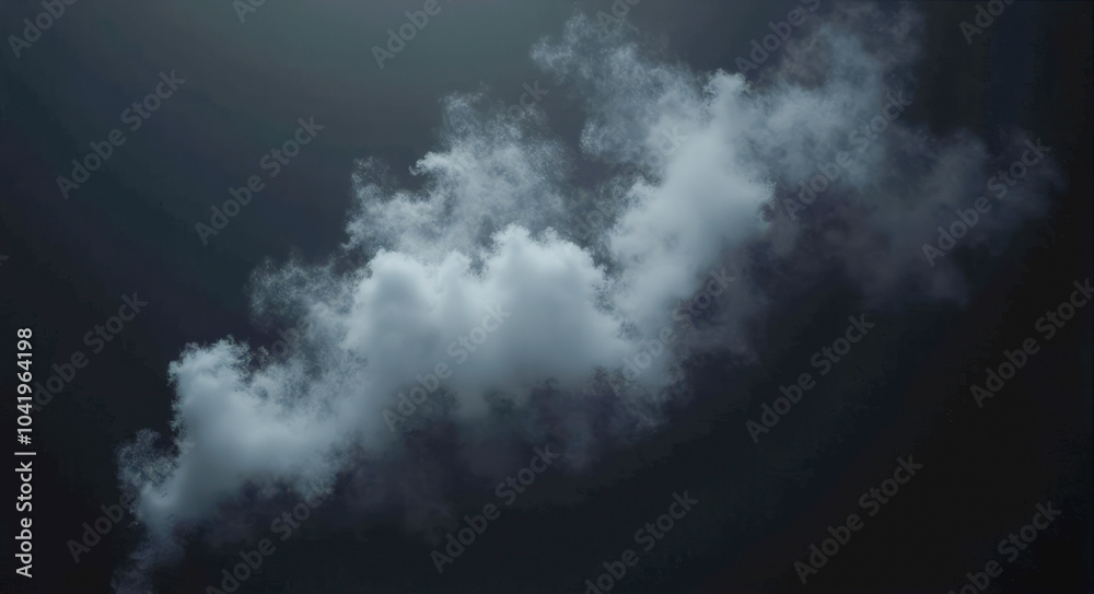 white fog on a black background