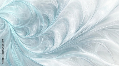 A frosty, cool-toned abstract background with swirling patterns of icy blue and soft white, accented by shimmering silver lines that evoke the chill of winter and the festive season.