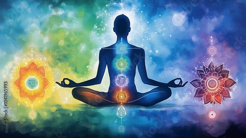 yoga person in lotus position,generated ai