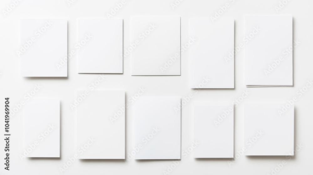 Blank White Business Cards Mockup: Minimal Design Template Blank White Business Cards Mockup: Minimal Design Template