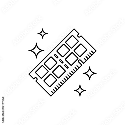 SODIMM memory RAM icon, Memory Card Icon