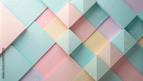 Pastel wallpaper with geometric shapes