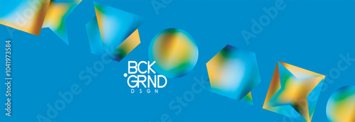 Fluid color geometric shapes abstract background. Vector Illustration For Wallpaper, Banner, Background, Card, Book Illustration, landing page