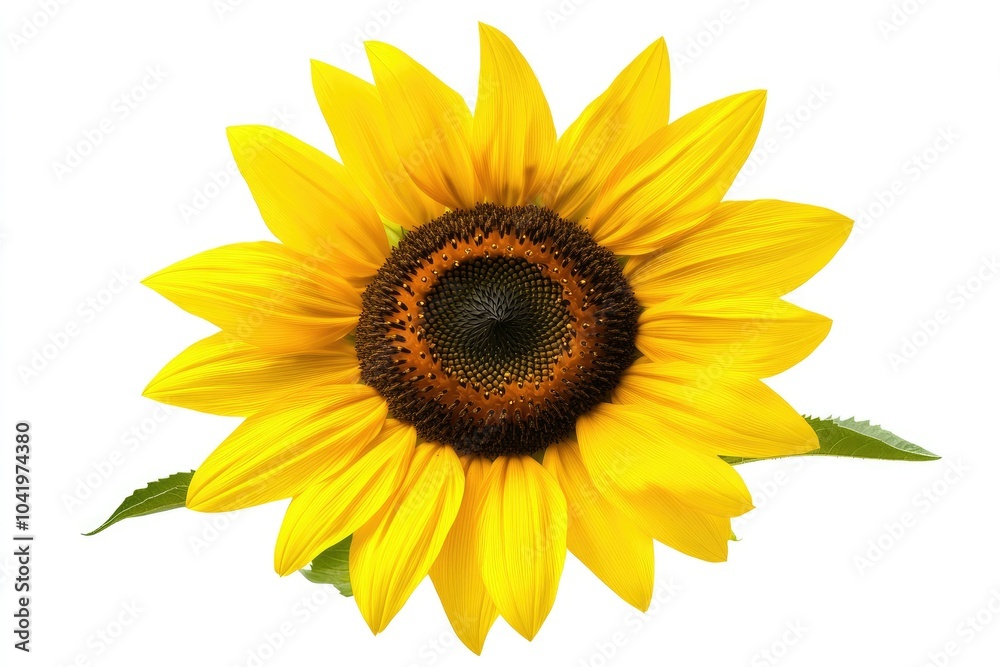 Bright Yellow Sunflower with Clean Background Bright Yellow Sunflower with Clean Background
