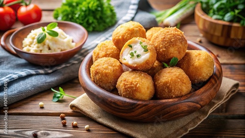 Delicious homemade Maltese arancini balls made with rice and mozzarella cheese