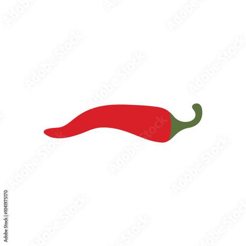 Red hot chili peppers isolated on white background