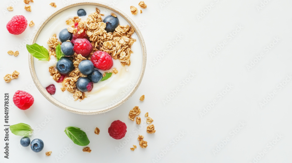 Delicious Yogurt Parfait with Granola and Berries Delicious Yogurt Parfait with Granola and Berries