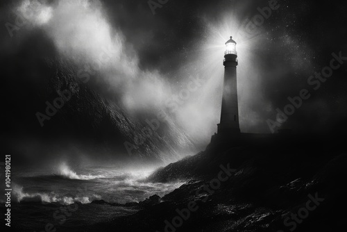 Lighthouse Standing Tall Against the Storm