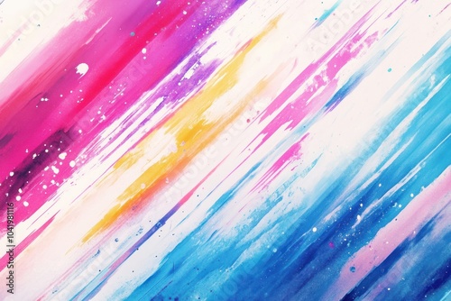 Bright and Vibrant Watercolor Stripes Art photo