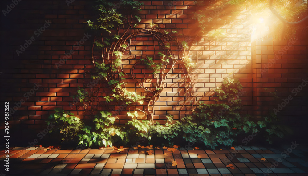 sun rays fall on the wall. sun rays fall on the wall.