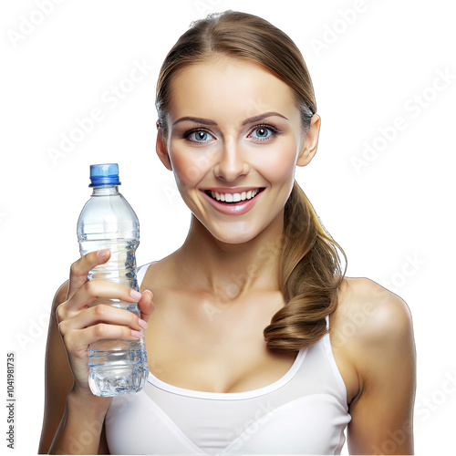 woman with water bottle