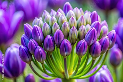 purple flowers blooming from bud shells
