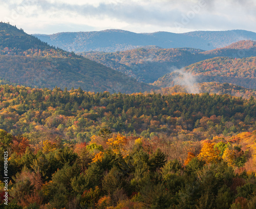 New England during autumn with great light and colors