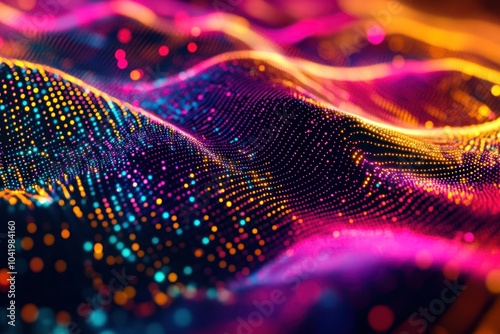 Abstract Data Visualization with Vibrant Colors