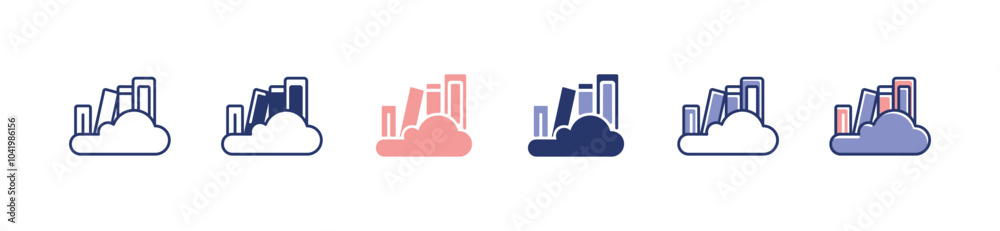 online course cloud book download icon set digital education bookshelf library vector learning media business symbol illustration for web and app online course cloud book download icon set digital education bookshelf library vector learning media business symbol illustration for web and app