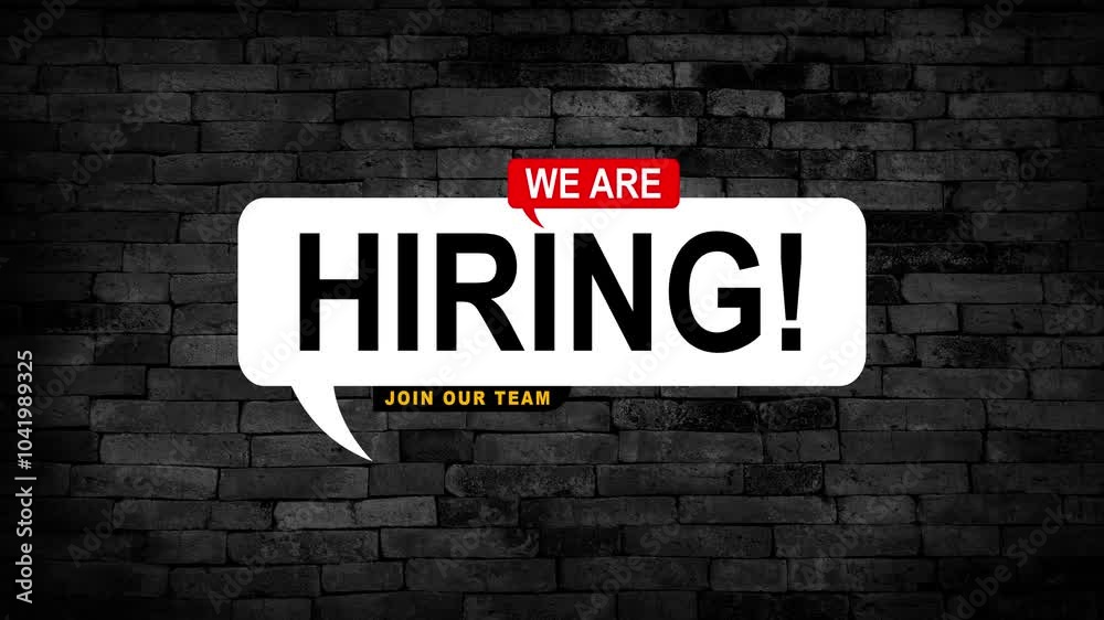 We are hiring - text animation for job recruitment. 4K. We are hiring - text animation for job recruitment. 4K.