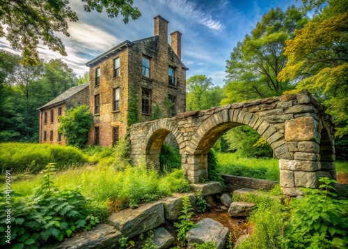 Portrait of Ruins of Ephraim and Willard Buttrick House at Minute Man National Historical Park in Concord, photo