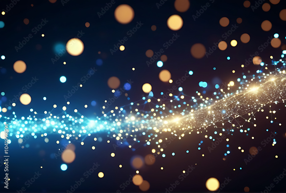 Obraz premium artificial intelligence generates visually stunning networks luminescent backgrounds featuring intricate patterns made tiny sparkles