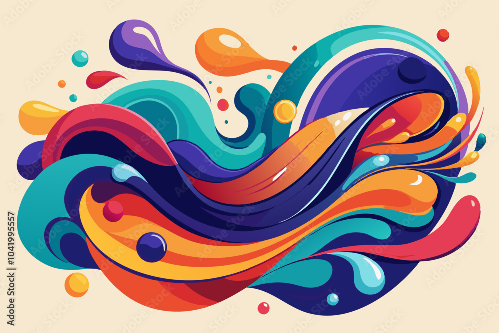 Modern Abstract Shapes with Vibrant Colors and Fluid Design Modern Abstract Shapes with Vibrant Colors and Fluid Design