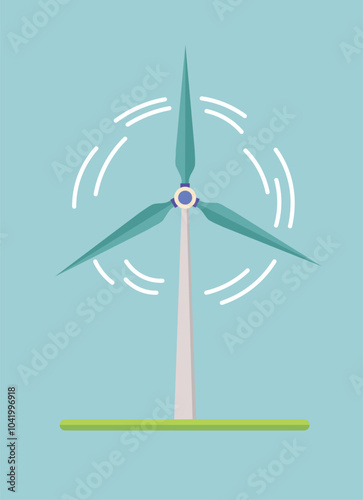 wind turbine in the wind
