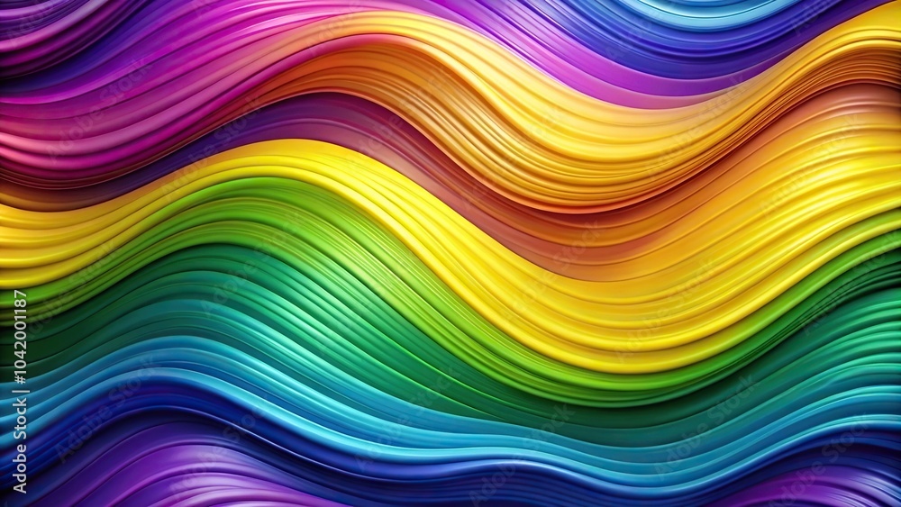 Colorful abstract wavy pattern with yellow purple blue and green elements made with Long Shot Colorful abstract wavy pattern with yellow purple blue and green elements made with Long Shot