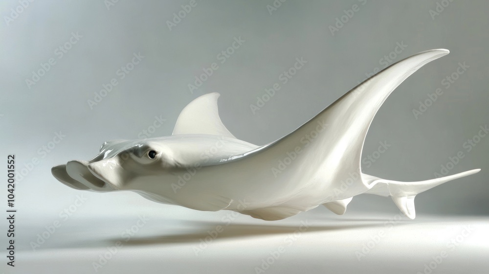 Obraz premium White Manta Ray Sculpture