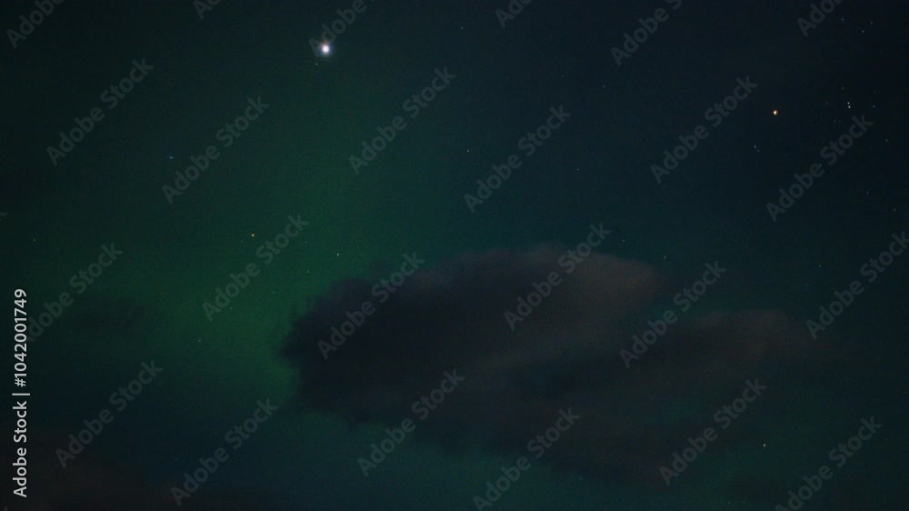 Aurora Borealis Natural Real Speed Footage Northern Lights In The