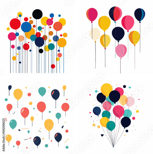 Balloons isolated on white green balloons balloons sky balloons blue balloons confetti hot air