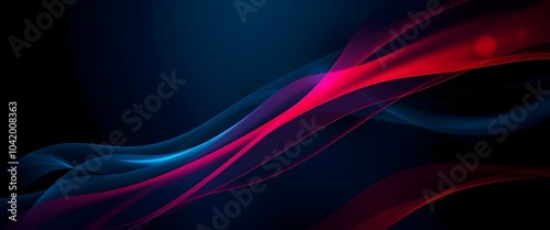 Abstract Background: Blue and Red Waves, Dynamic, Abstract Art