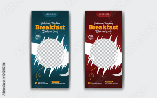 Food Roll up banner design for business, restaurant menu and offer banner 
