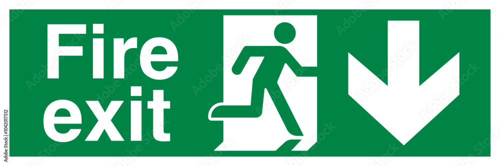 Fire Exit Sign Running Man Fire Exit Sign Running Man
